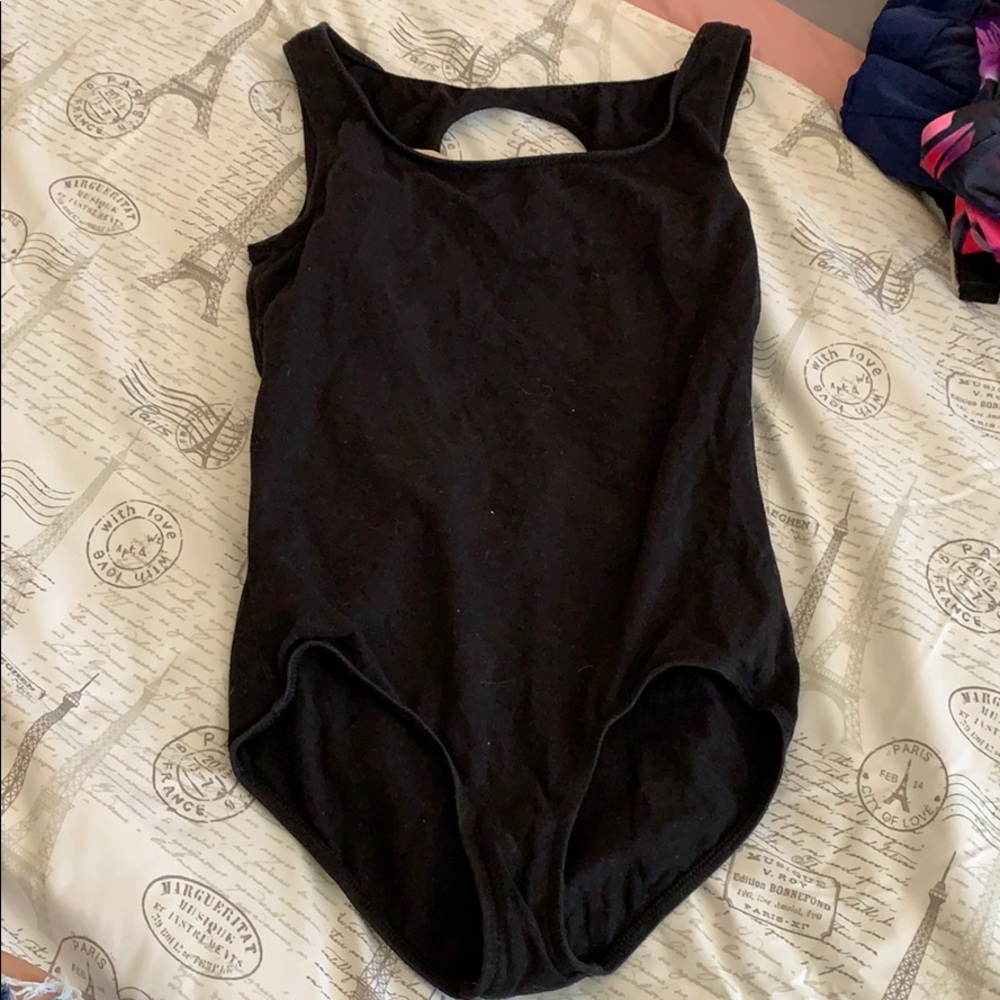 Women’s black leotard